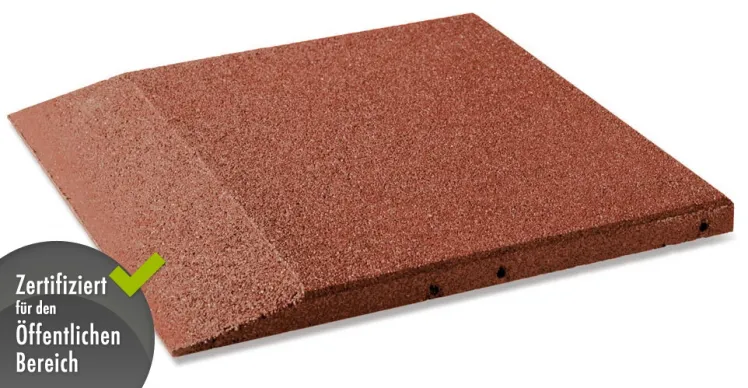 Fallschutzboden DIN EN 1176 Platte einseitig abgestuft Fuboden-Schutzplatten